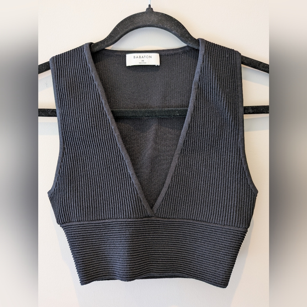 Babaton Sculpt Knit Deep V Tank